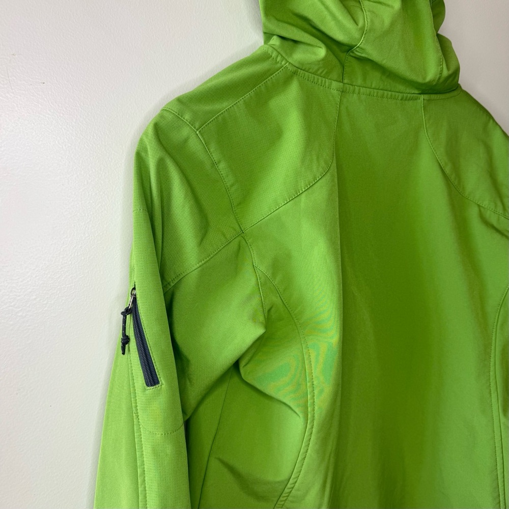 Black Diamond Soft Shell Fleece Lined Hooded Jacket SMALL lime green - Picture 8 of 9